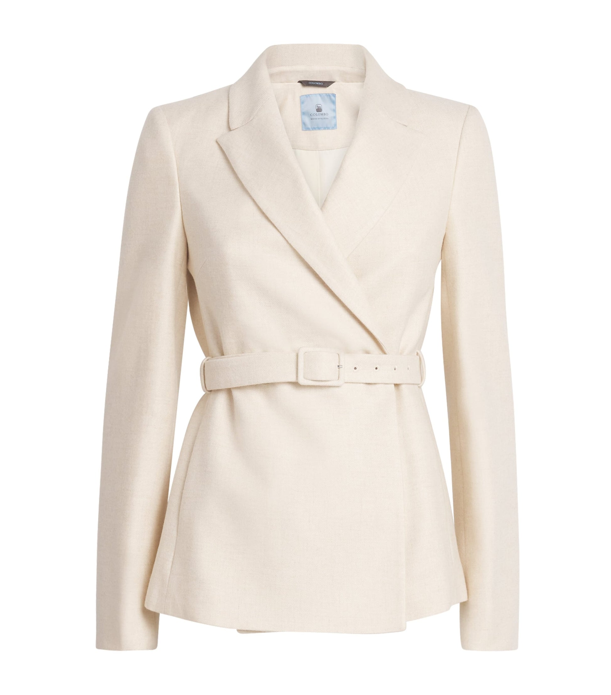 Cashmere Belted Double-Breasted Blazer