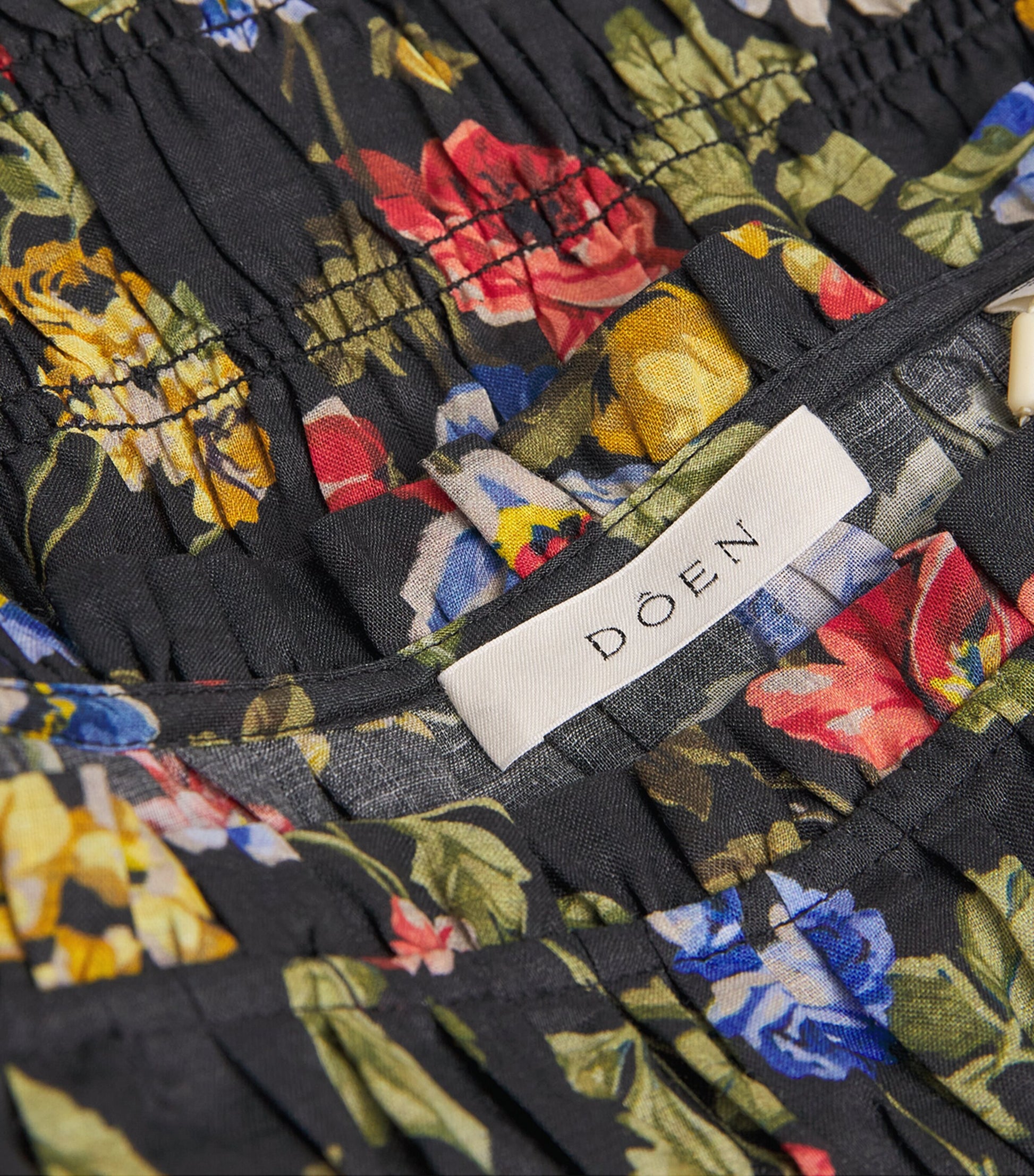 DÔEN Pink Ramie Floral Gianna Mini Dress