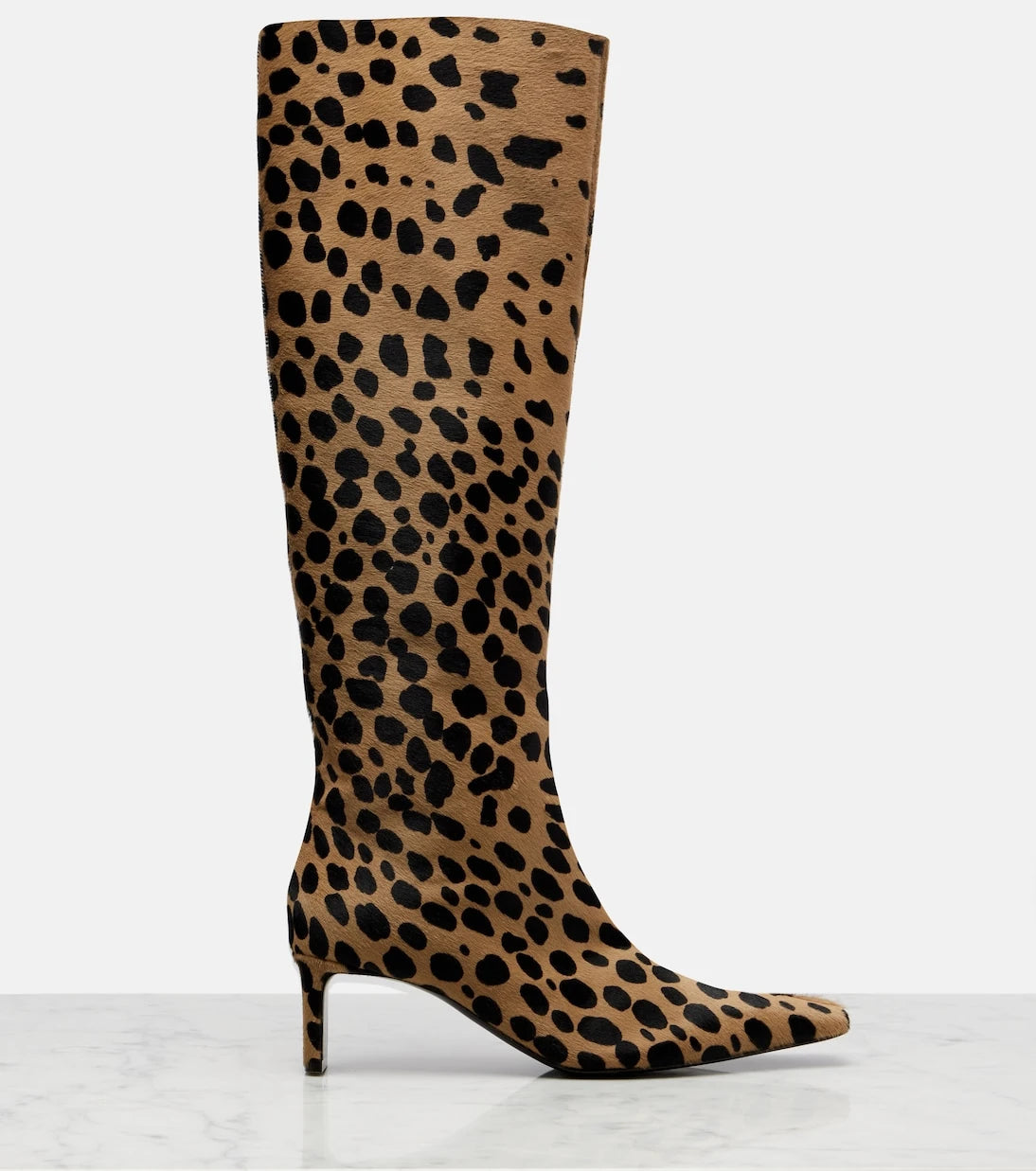 Khaite - Ona 55 calf hair knee-high boots