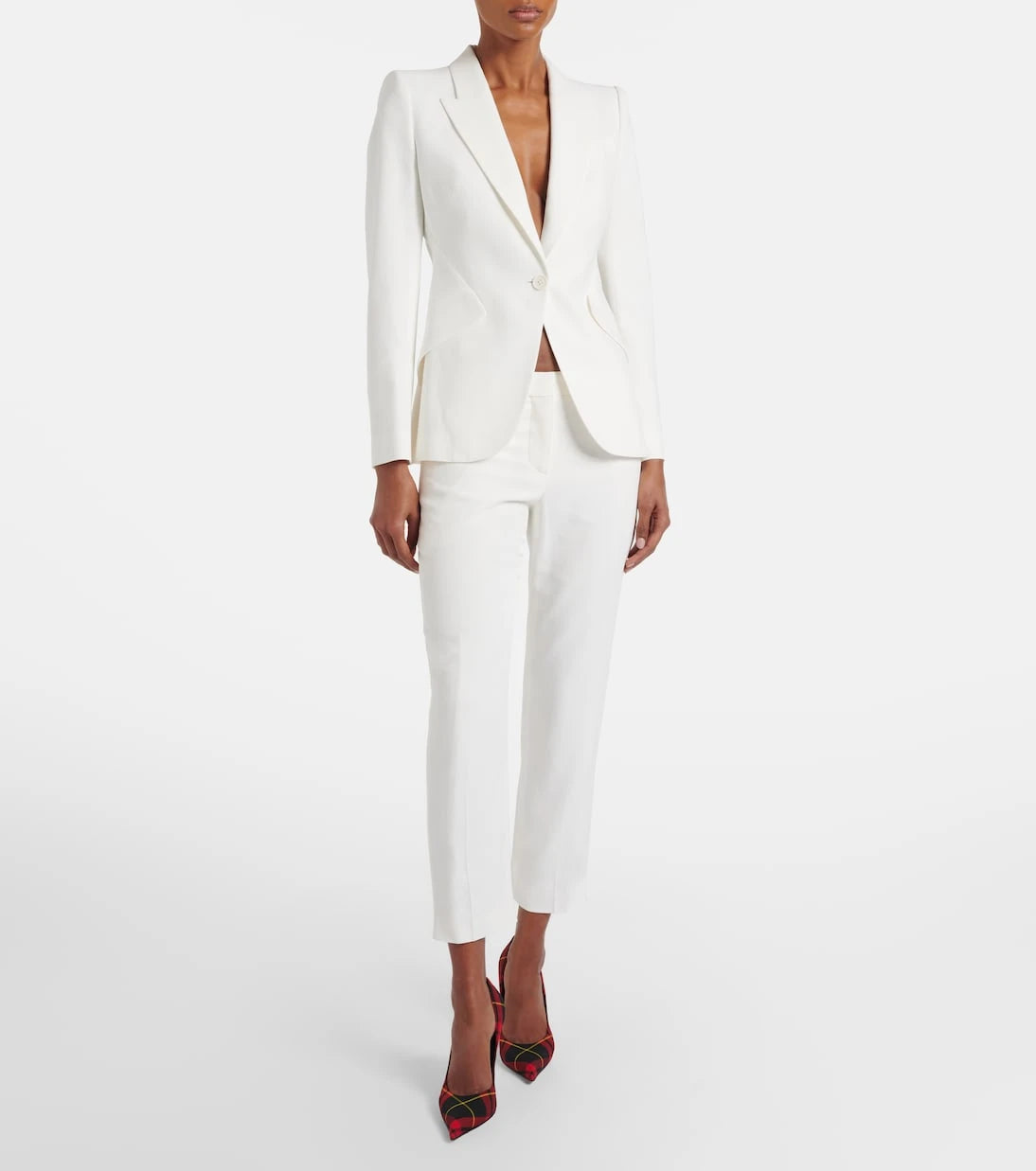 McQueen - Mid-rise slim crêpe pants