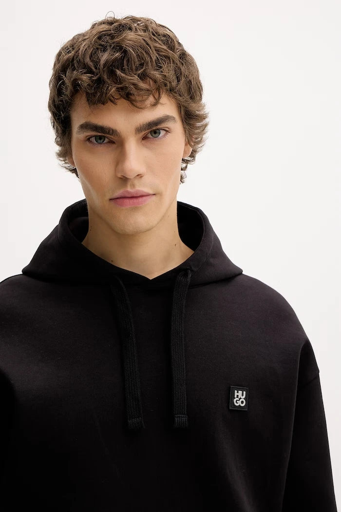 HUGO düz erkek pamuklu sweatshirt Dros