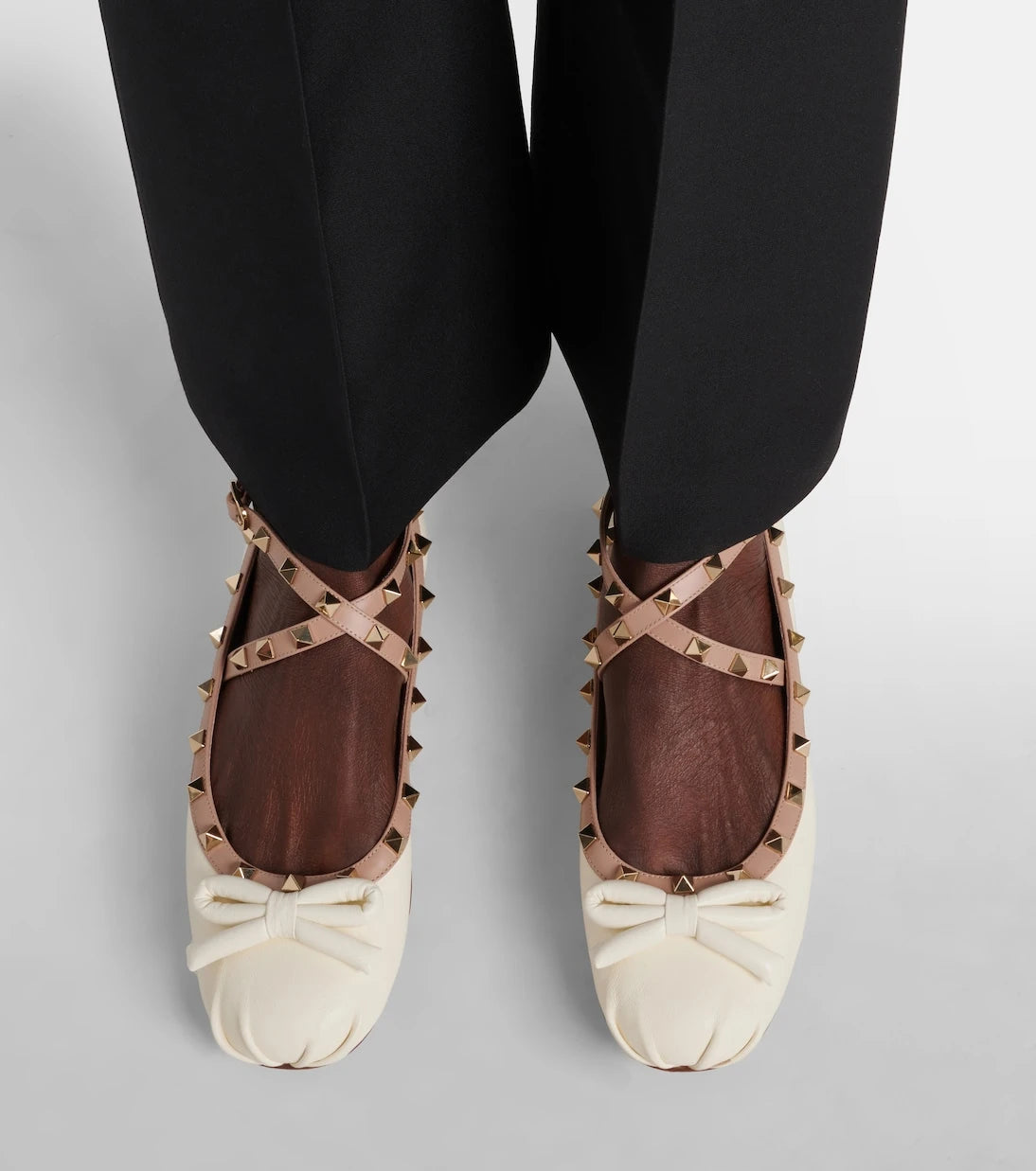 Valentino Garavani - Rockstud leather ballet flats