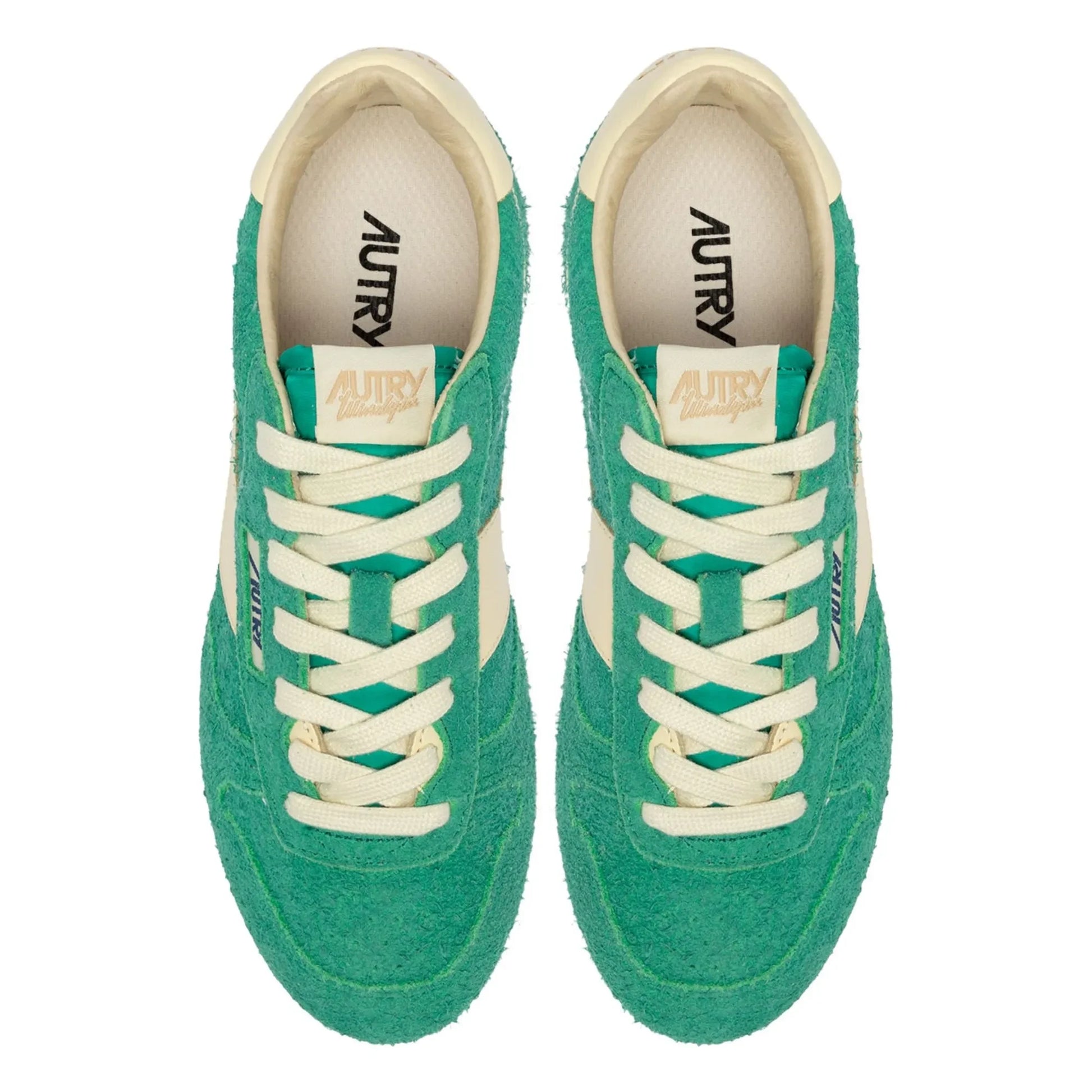 Autry - Windspin Low Two-tone Suede and Leather Sneakers | Green
