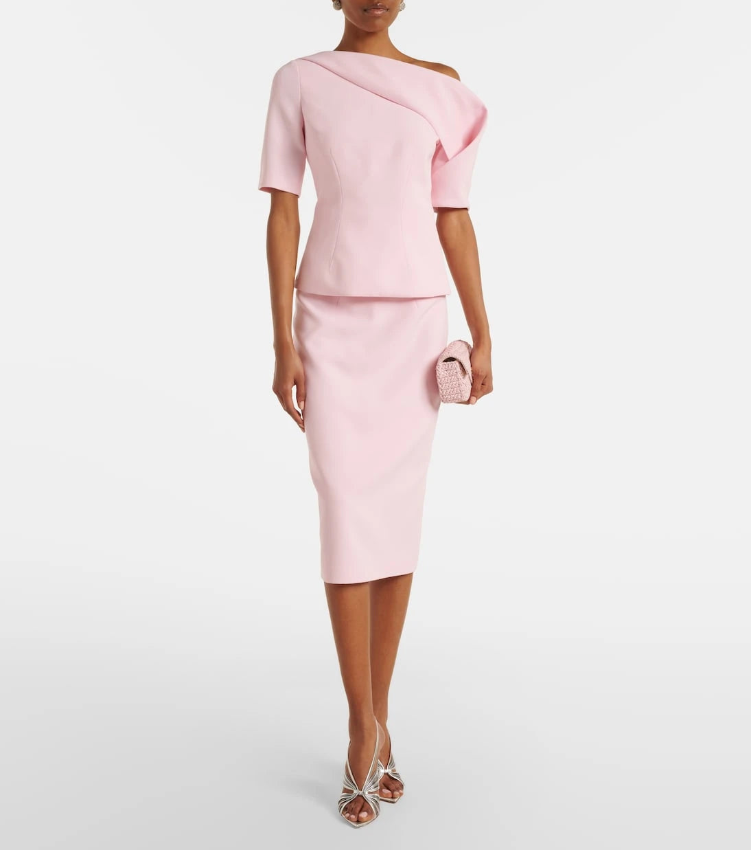 Safiyaa - Hokuku crêpe pencil skirt