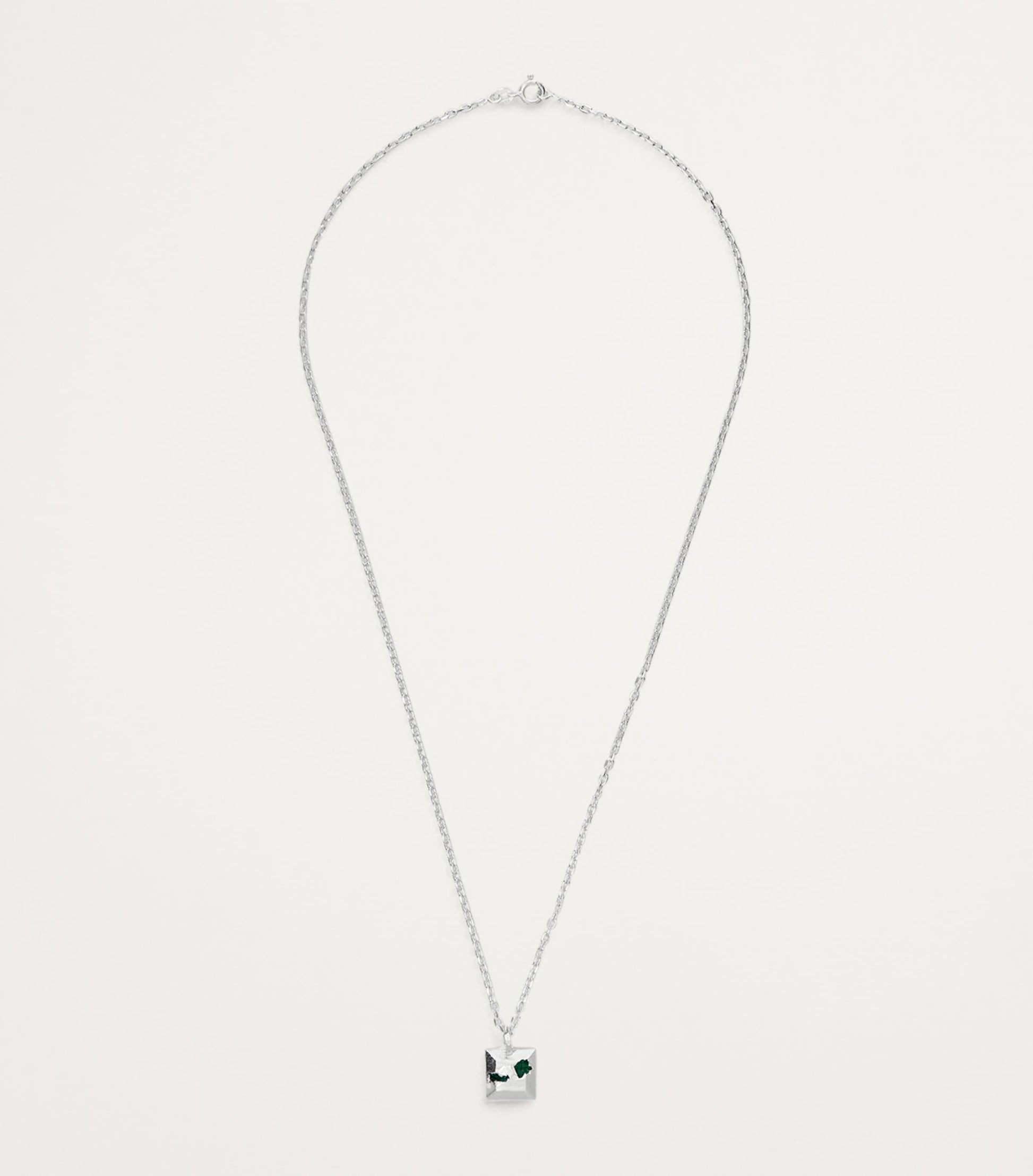 Sterling Silver and Emerald Necklace