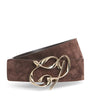 Claudie Pierlot Brown Suede Logo Belt