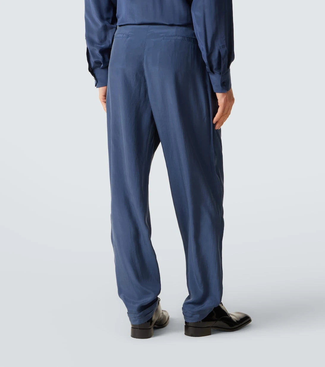Saint Laurent - Silk habotai tapered pants