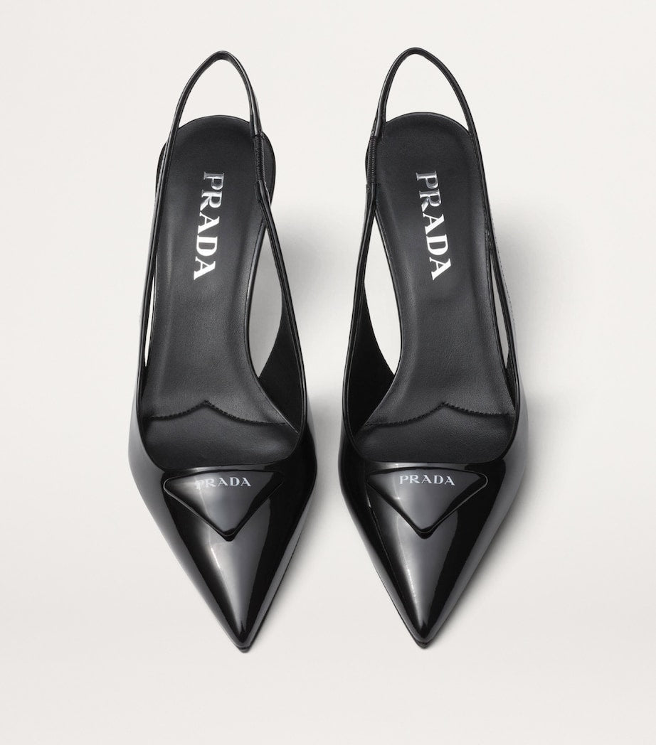 Prada Patent Leather Slingback Pumps 55