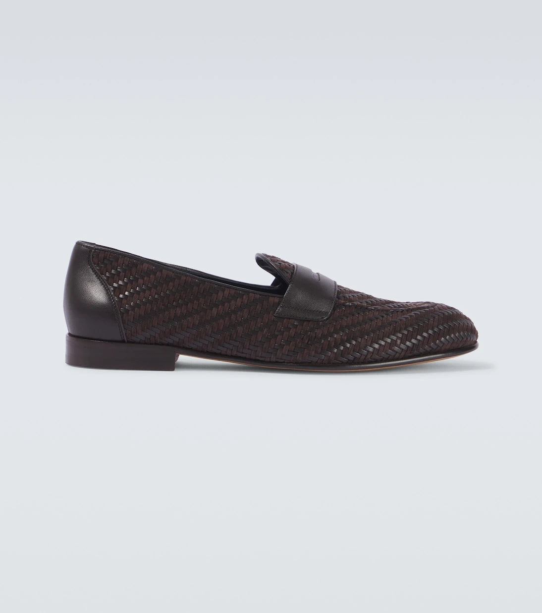 Brioni - Appia leather and suede penny loafers