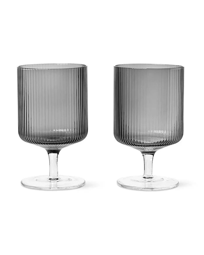ferm LIVING Ripple Şarap Kadehi Seti 270 ml (2 Adet)