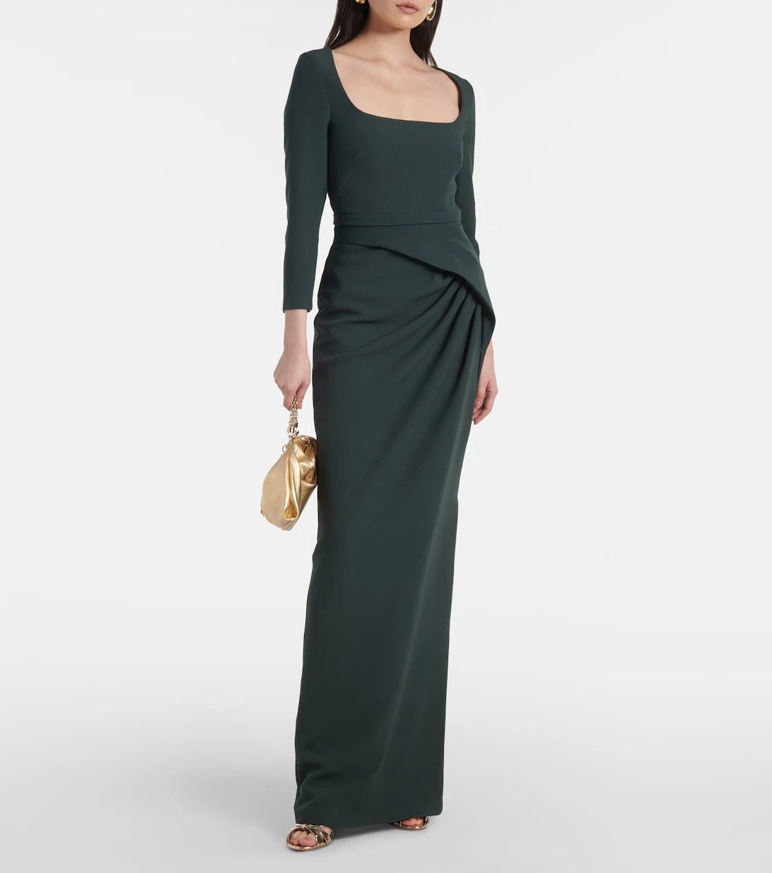 Safiyaa - Mahir draped crêpe gown