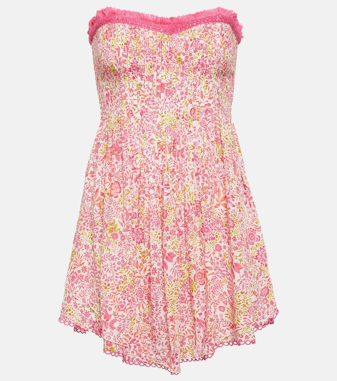 Poupette St Barth - Claire floral strapless minidress
