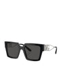 Black Square Logo Sunglasses