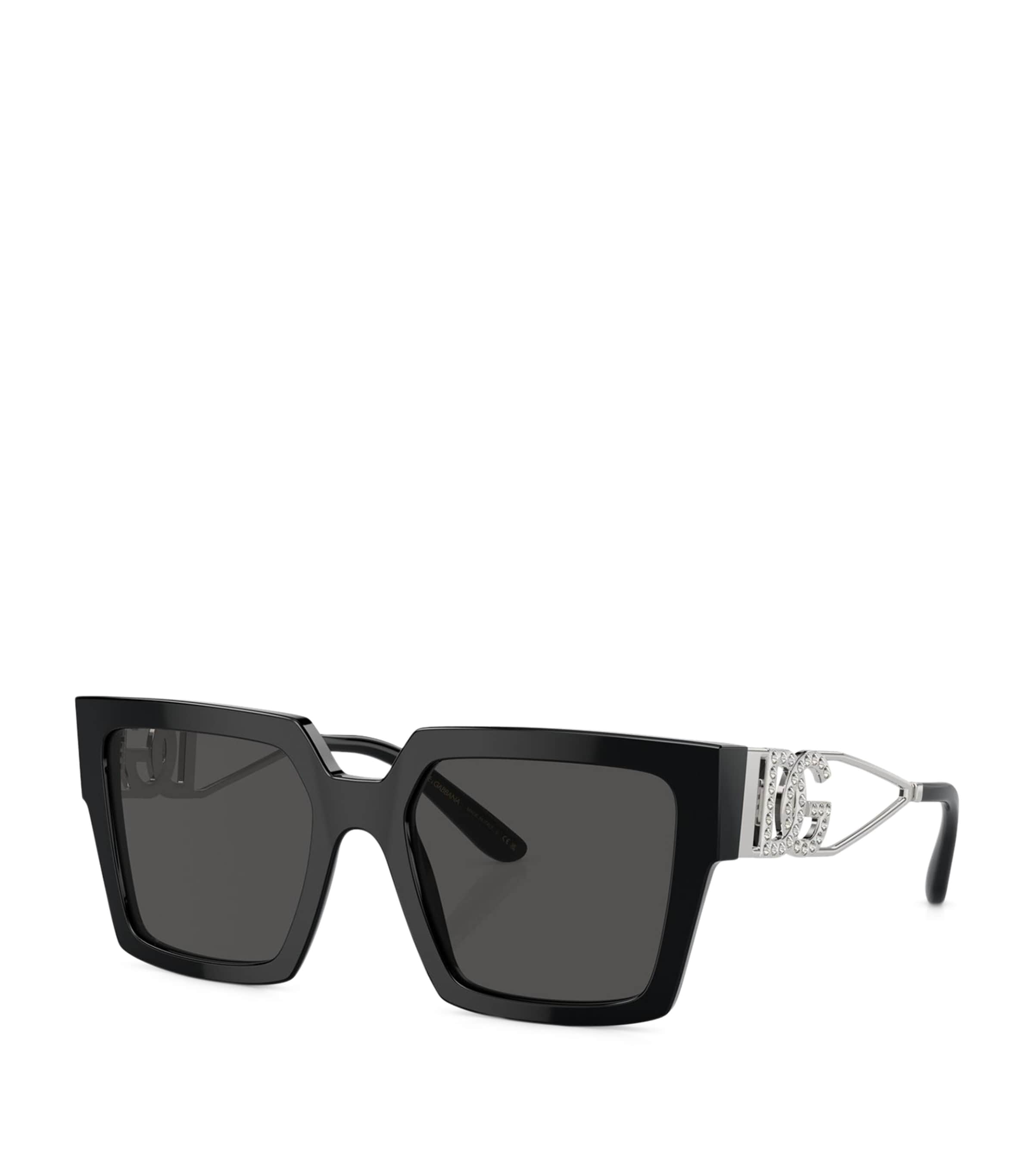 Black Square Logo Sunglasses