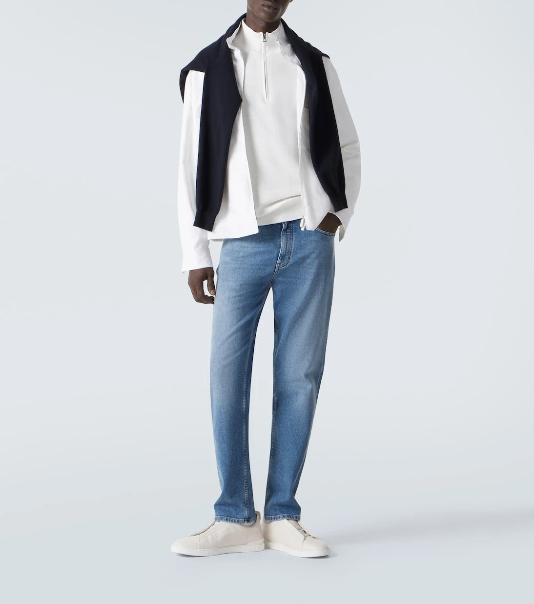 Zegna - High-rise straight jeans