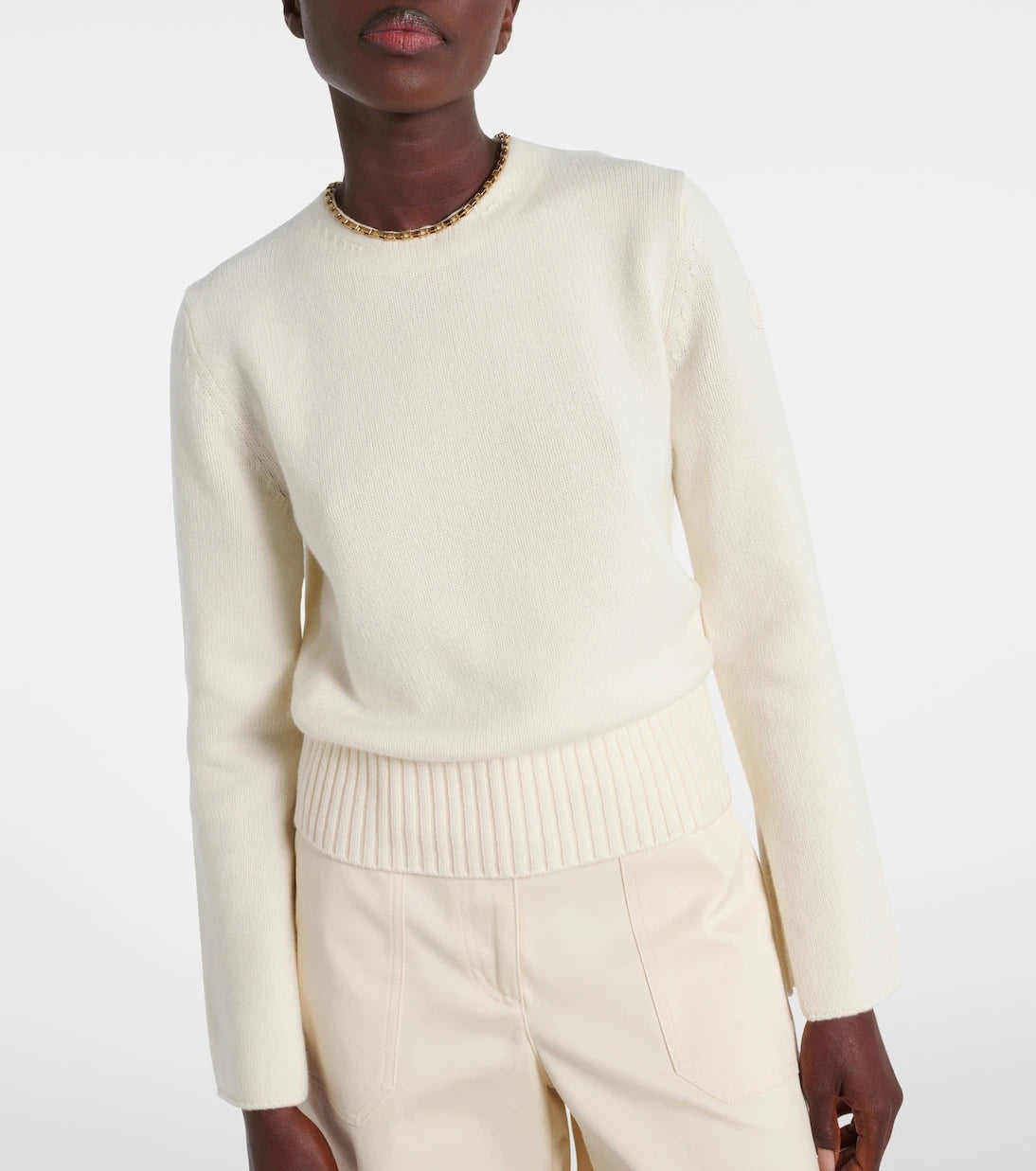 Moncler - Chain-detail wool and cashmere sweater