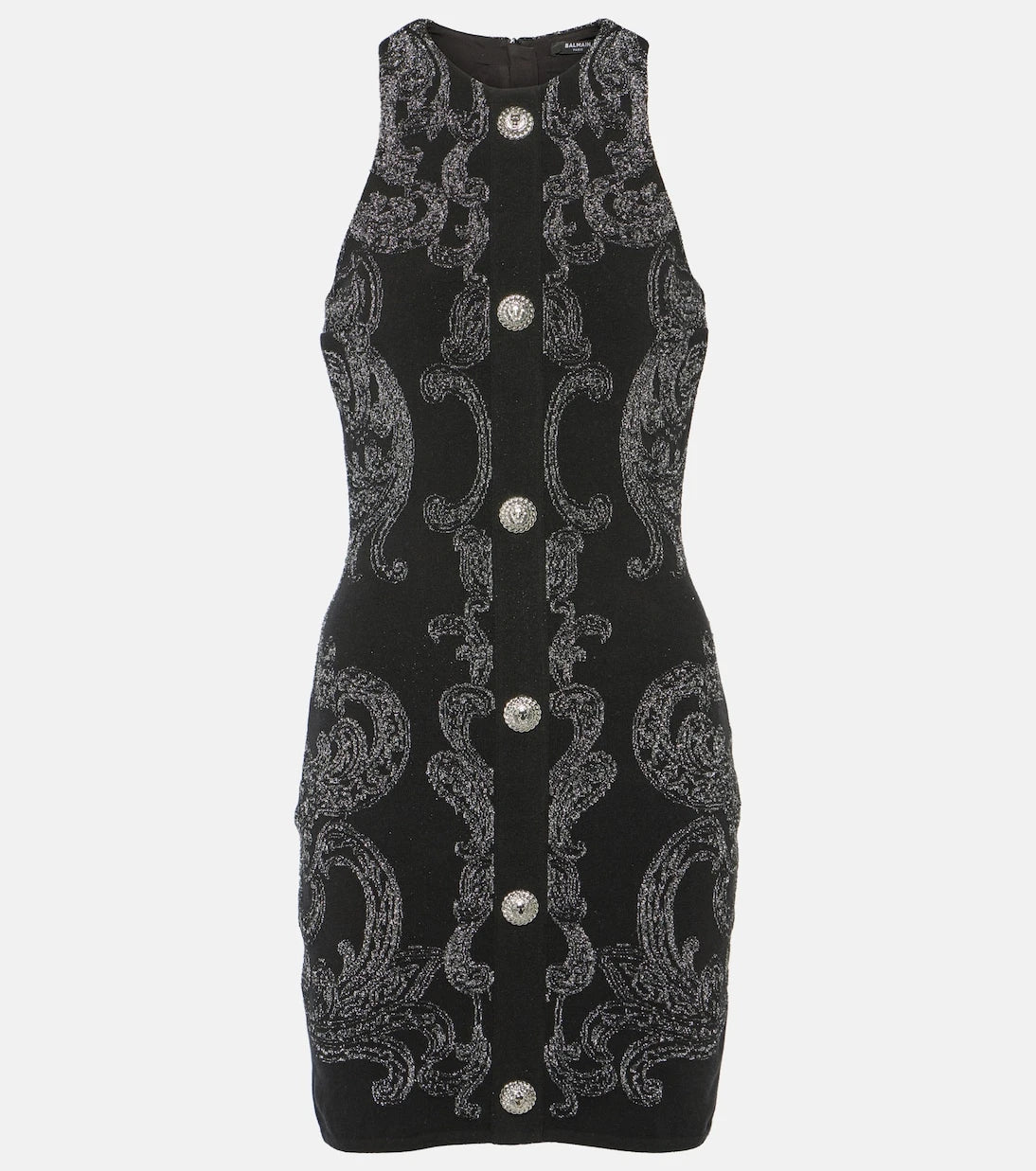 Balmain - Paisley jacquard Lurex® minidress