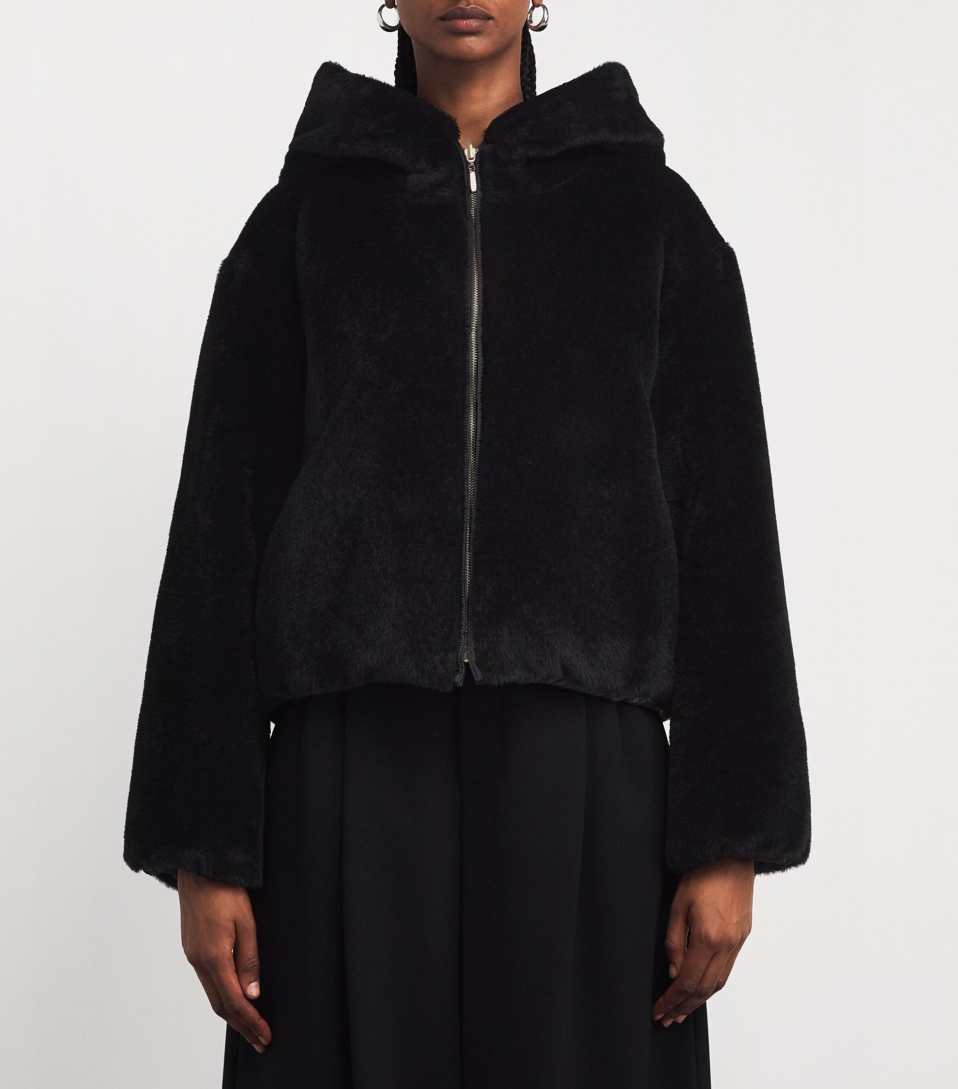 Max Mara Black Reversible Quilted Jacket