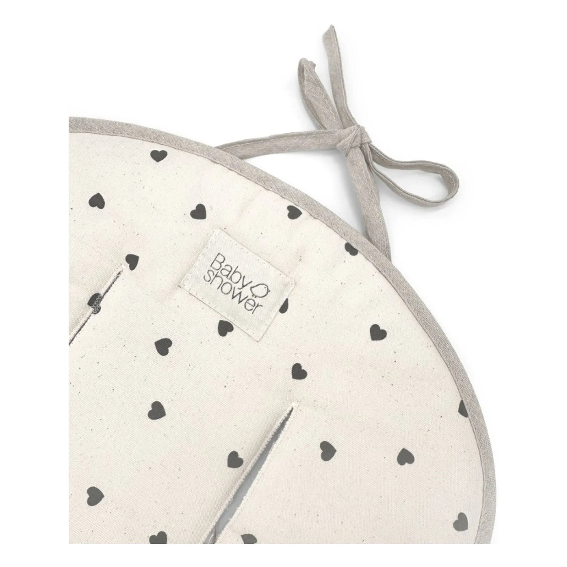 Babyshower - Cushion for compact pushchair Hearts | Ecru
