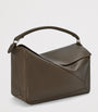 LOEWE Grey Large Leather Puzzle Edge Top-Handle Bag