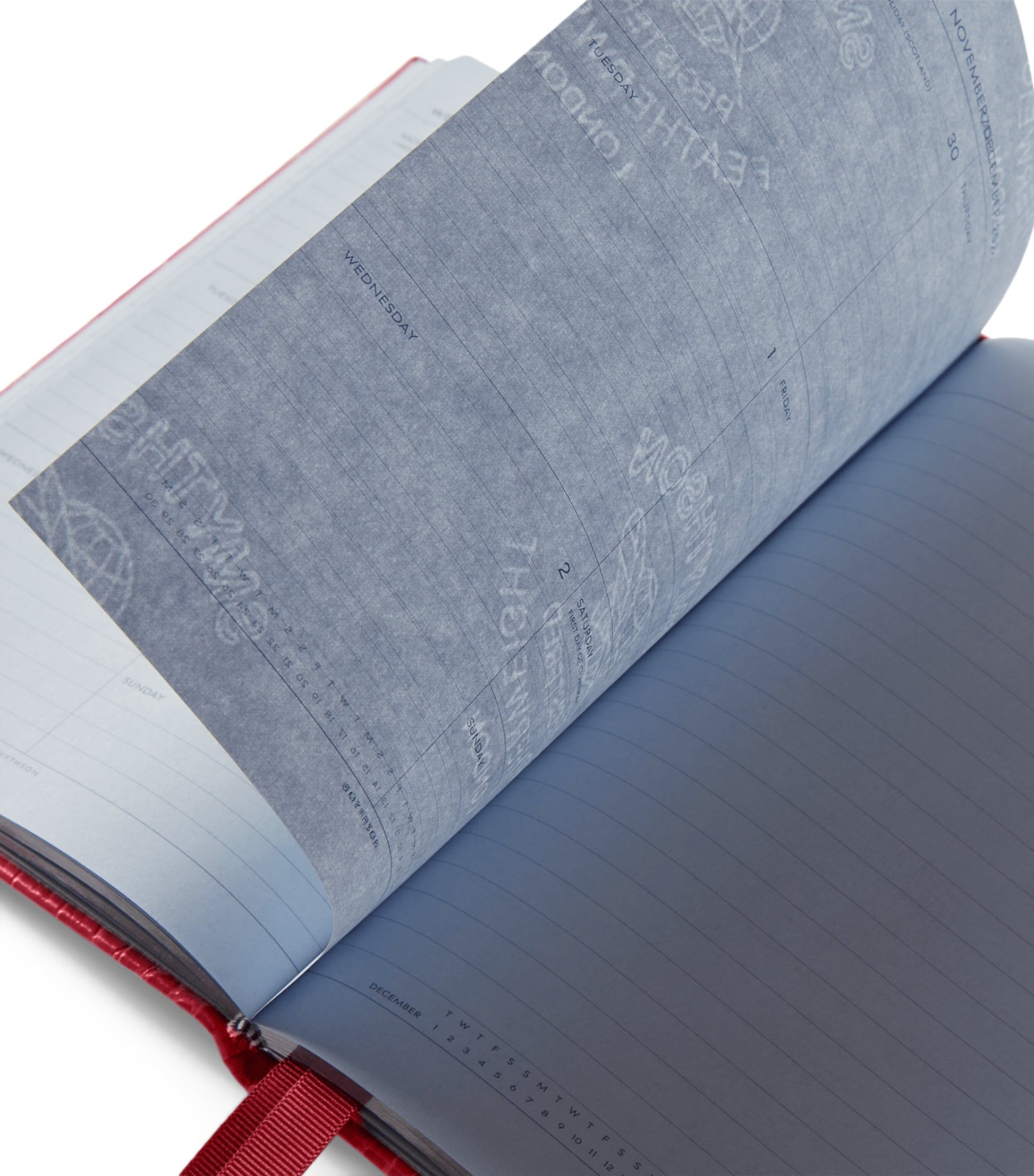 Mara Leather Croc-Embossed A5 Soho Diary 2026