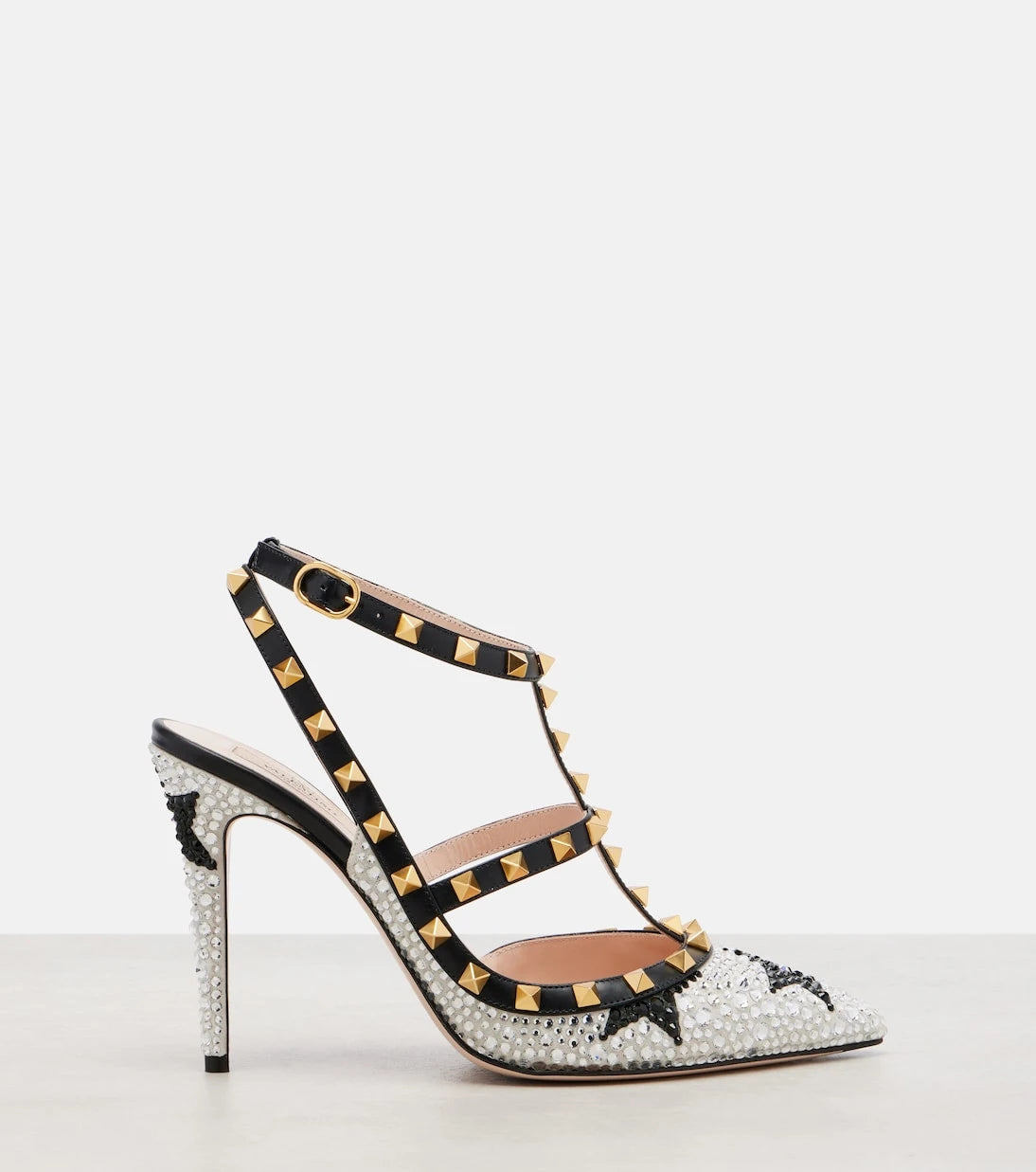 Valentino Garavani - Rockstud 100 embellished leather pumps