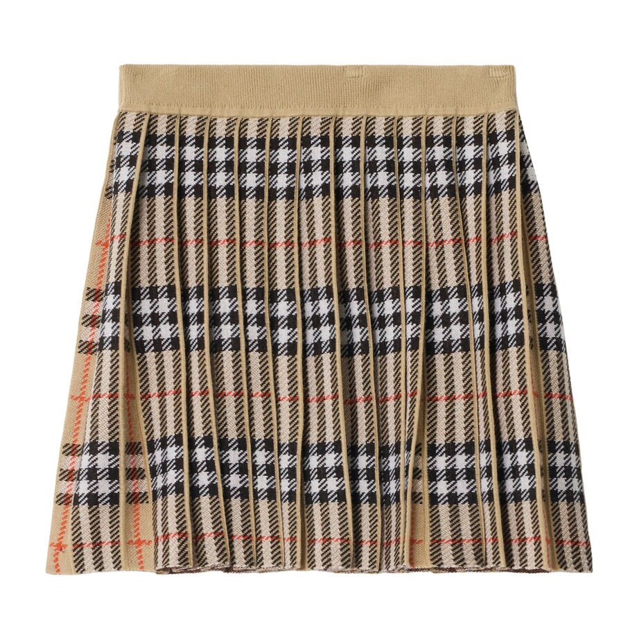 Burberry Kids Wool-Blend Check Pleated Skirt (3-12 Years)