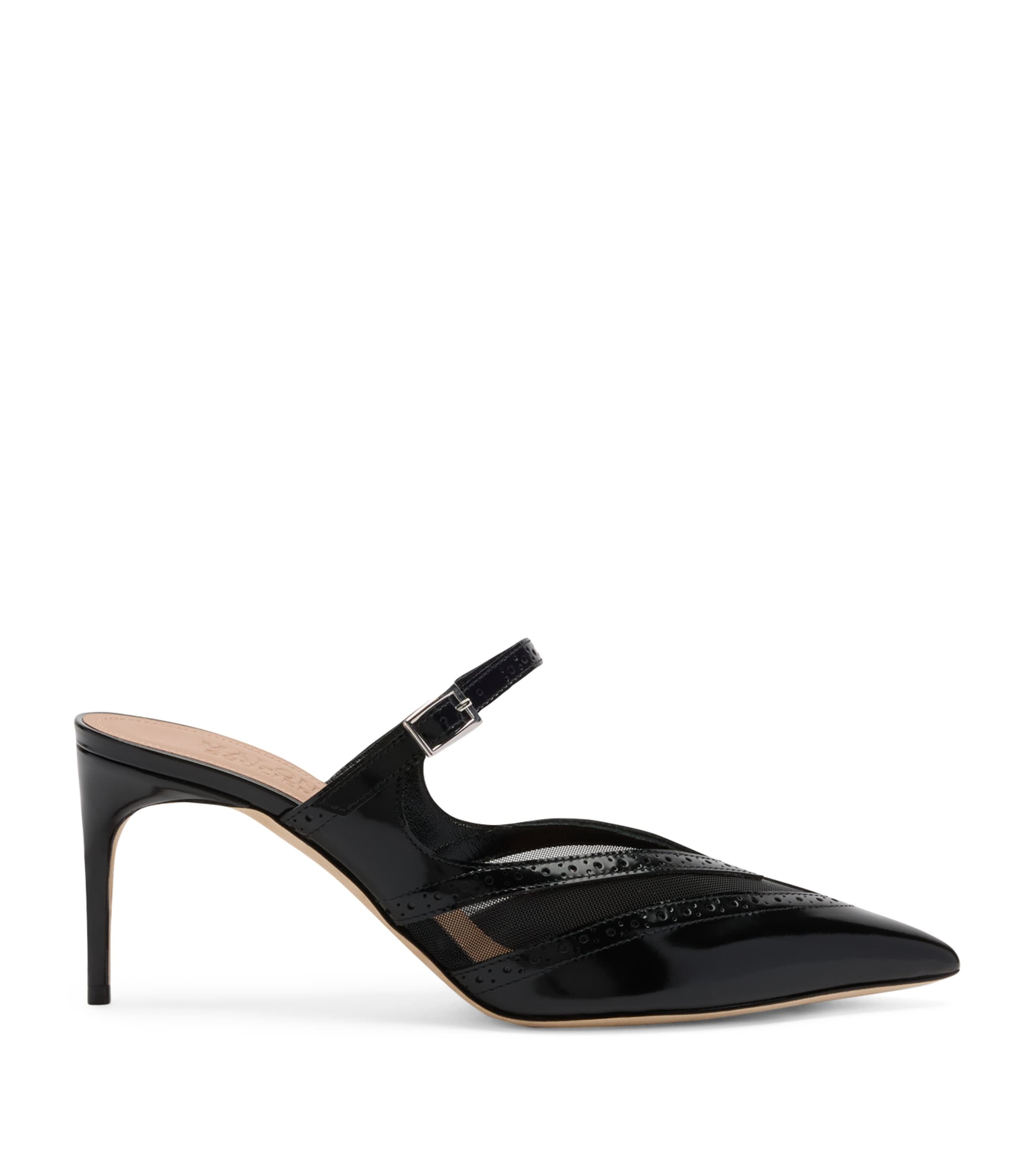 Malone Souliers Black Leather Cristi Mules 70