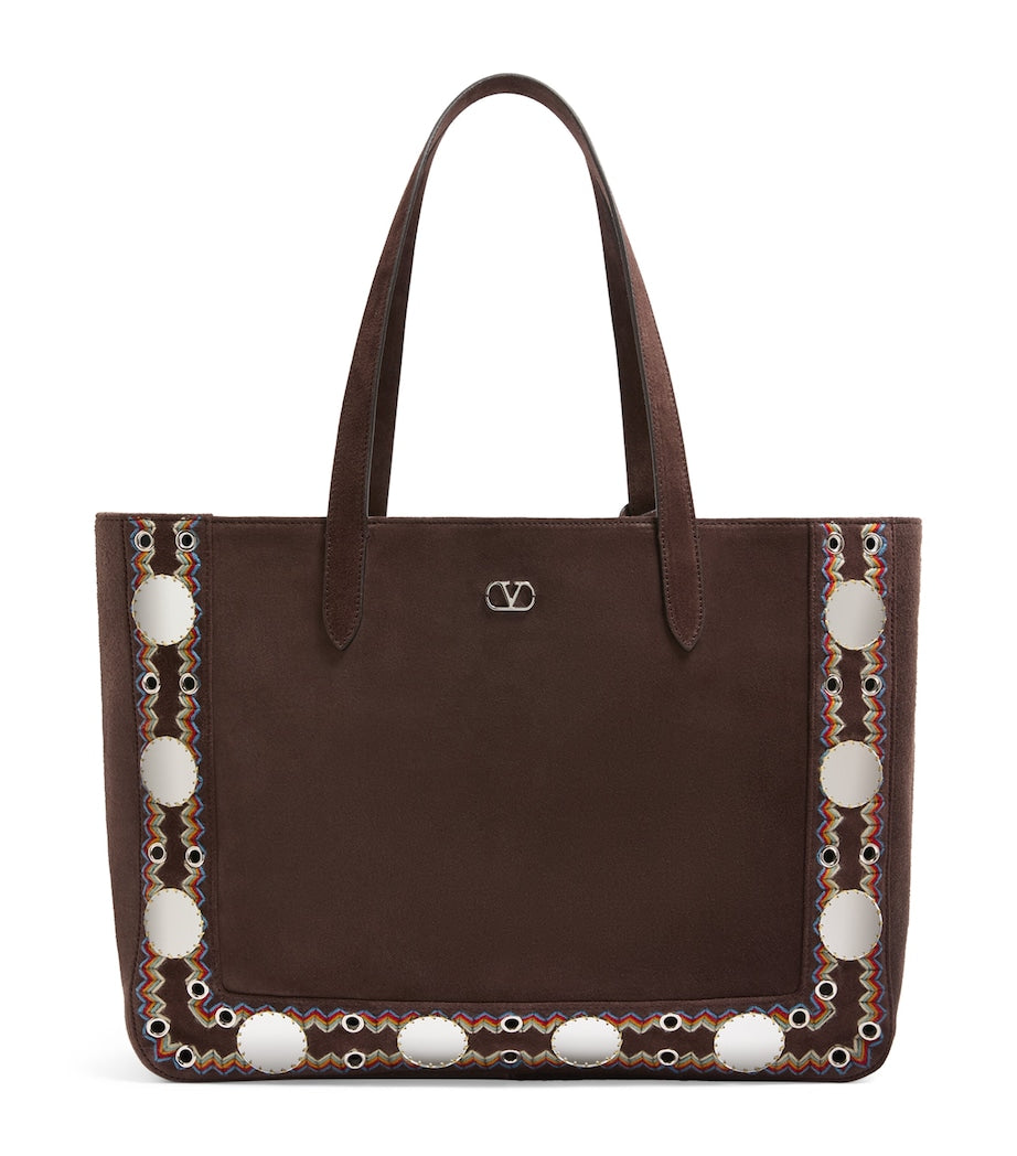 Valentino Garavani Large Suede Nellcote Tote Bag