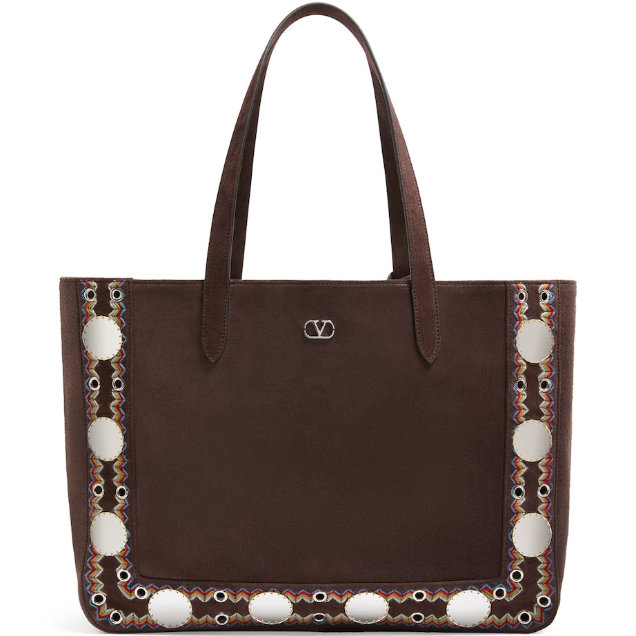 Valentino Garavani Large Suede Nellcote Tote Bag