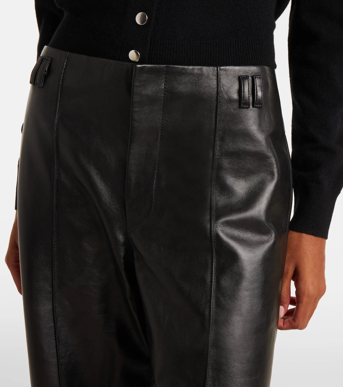 Isabel Marant - Ciara high-rise leather wide-leg pants