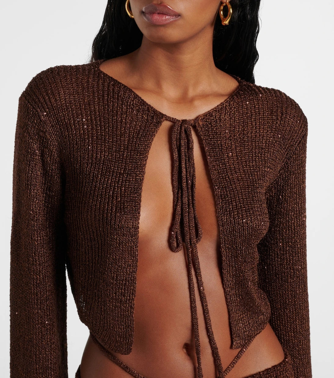 Bananhot - Alma sequined knitted cardigan