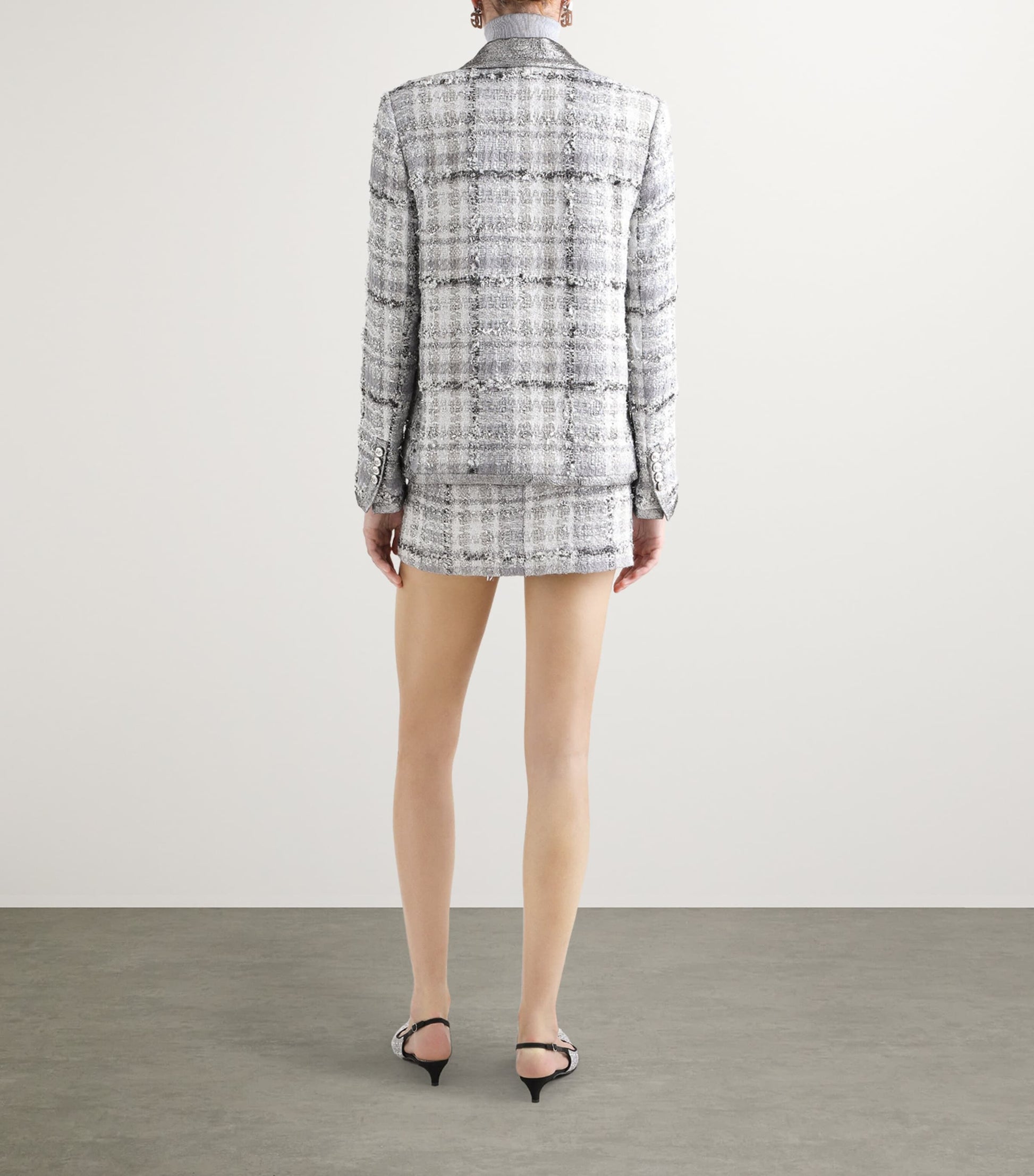 Dolce & Gabbana Multi Tweed Check Mini Skirt