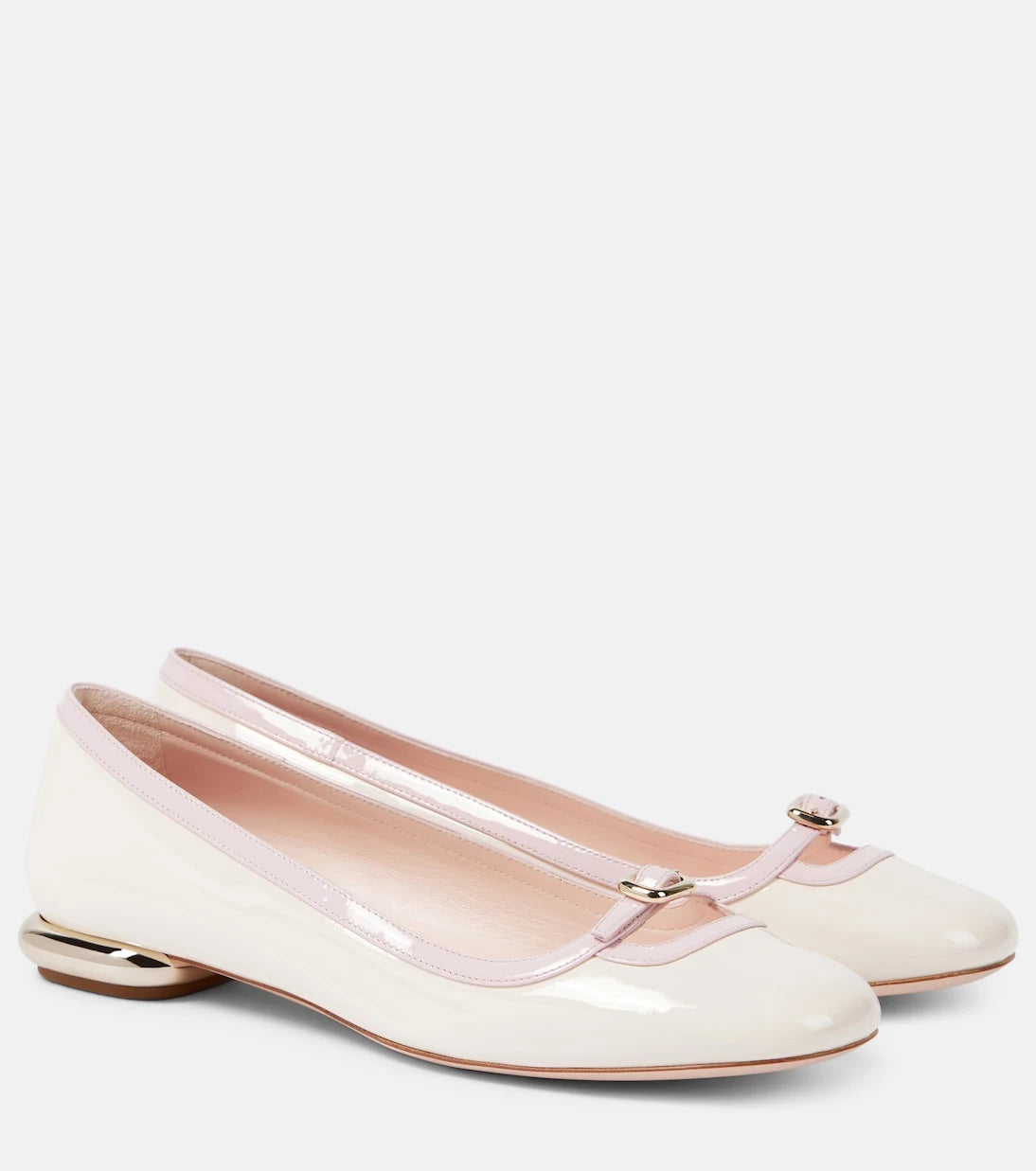 Roger Vivier - Choc B Mini leather ballet flats