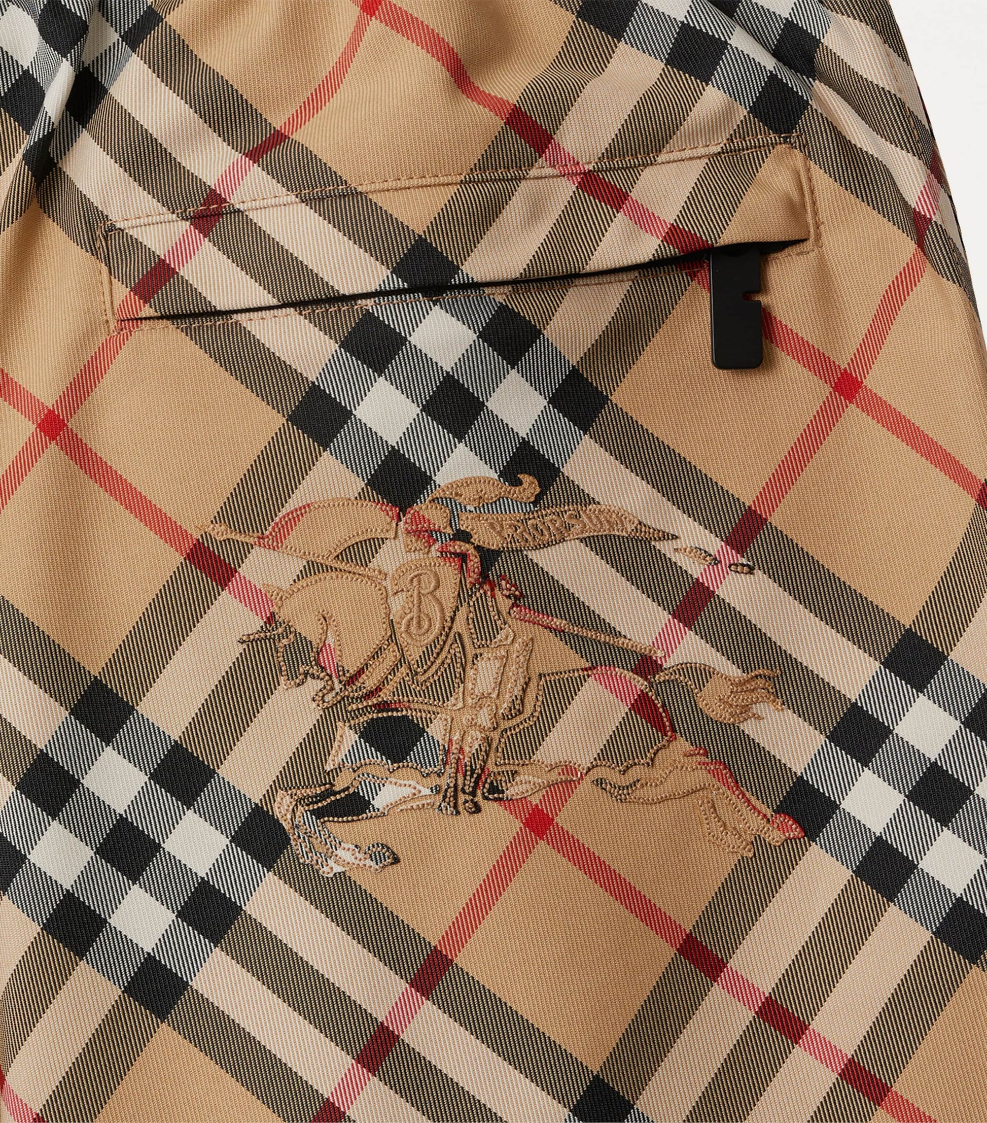 Burberry Yellow Twill Check Shorts