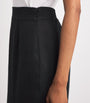 Posse Black Linen Matilda Midi Skirt