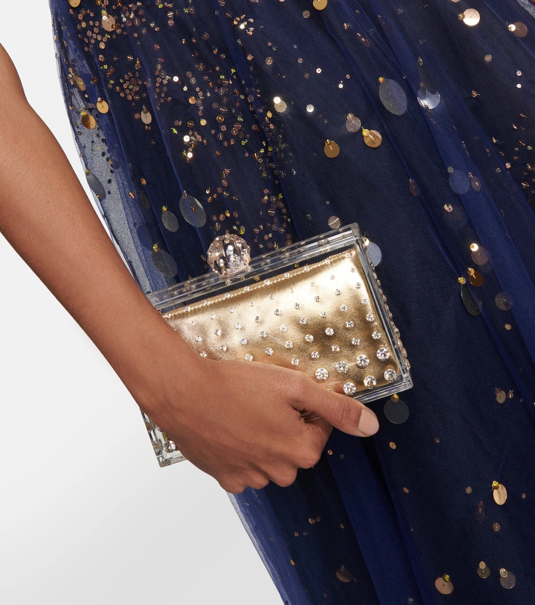 Aquazzura - Tequila crystal-embellished clutch