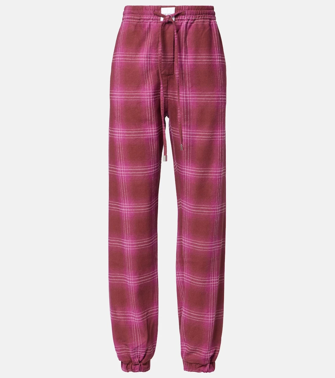 The Attico - Checked cotton flannel sweatpants