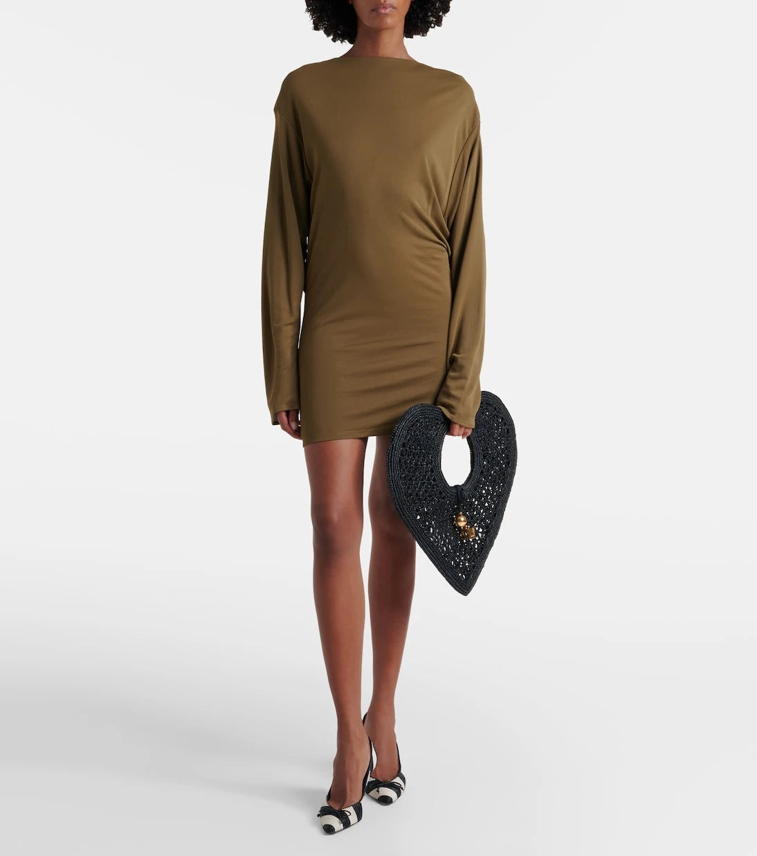 Jacquemus - Spiaggia Coeur Small raffia top-handle bag