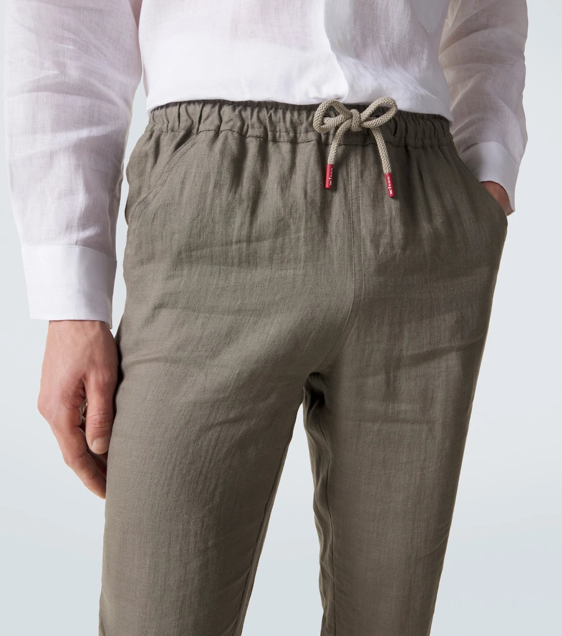 Kiton - Linen slim pants