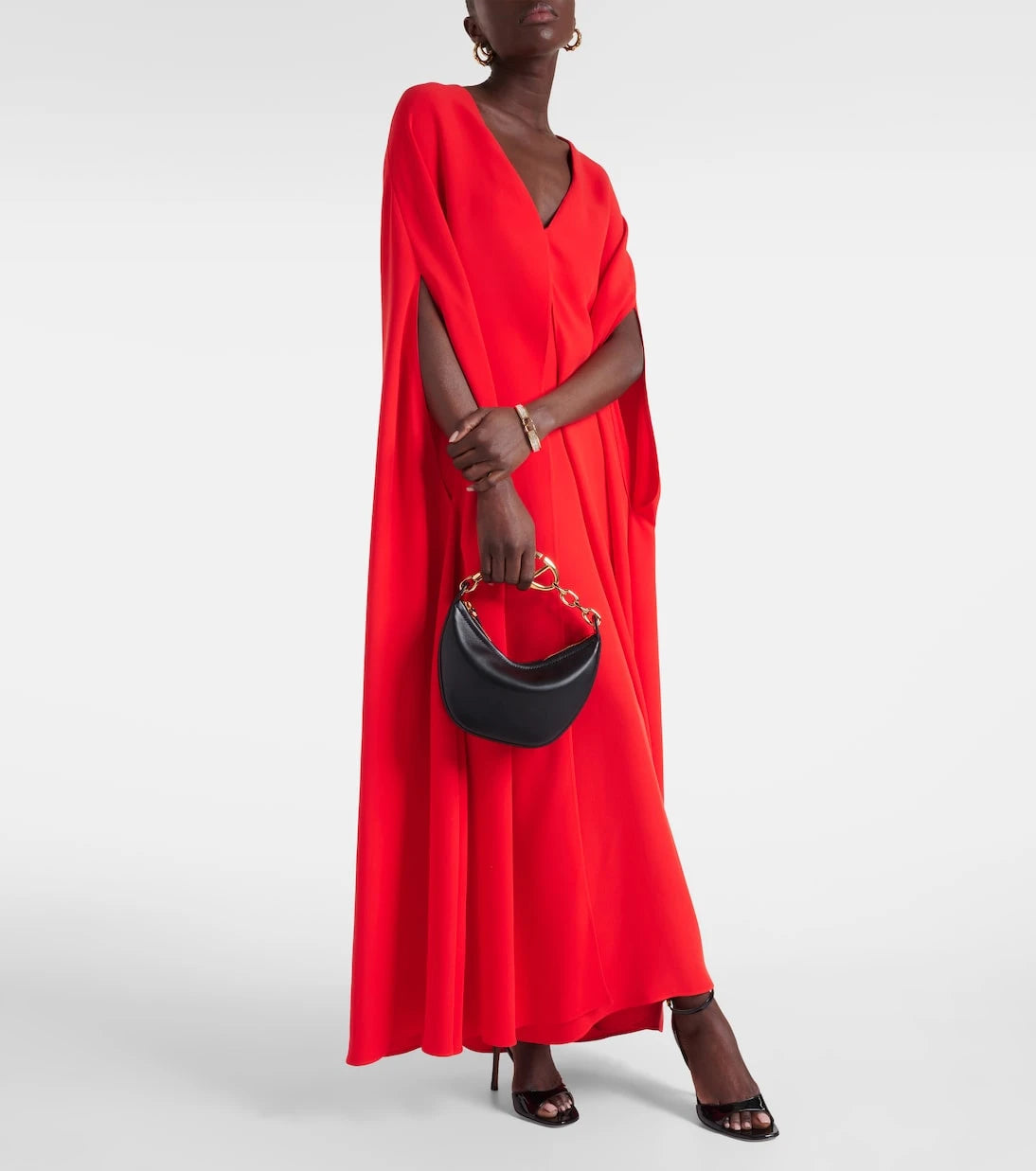 Valentino - Caped silk gown