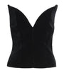 Roland Mouret Black Velvet Corset Top