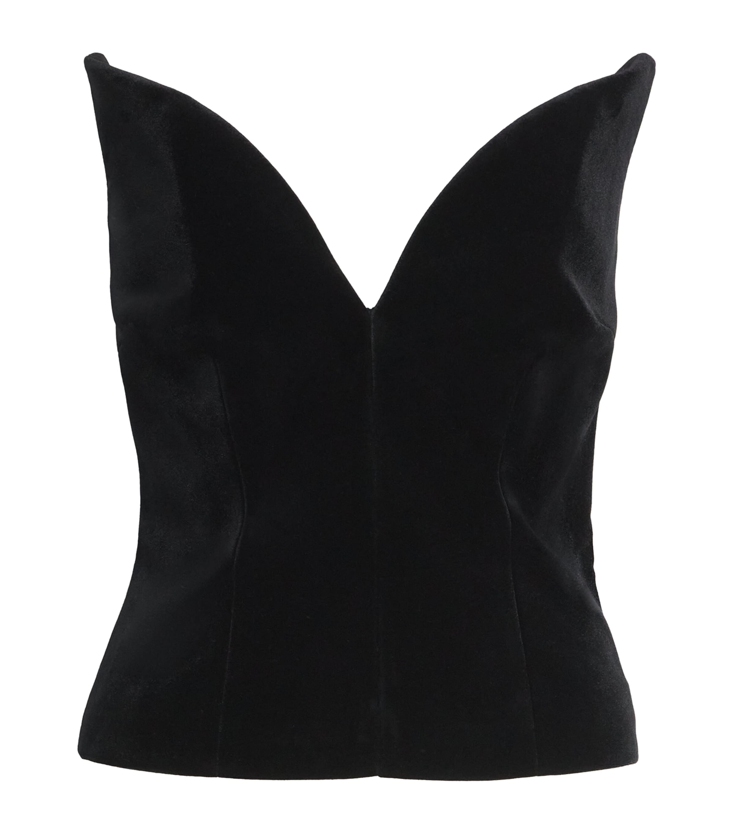 Roland Mouret Black Velvet Corset Top