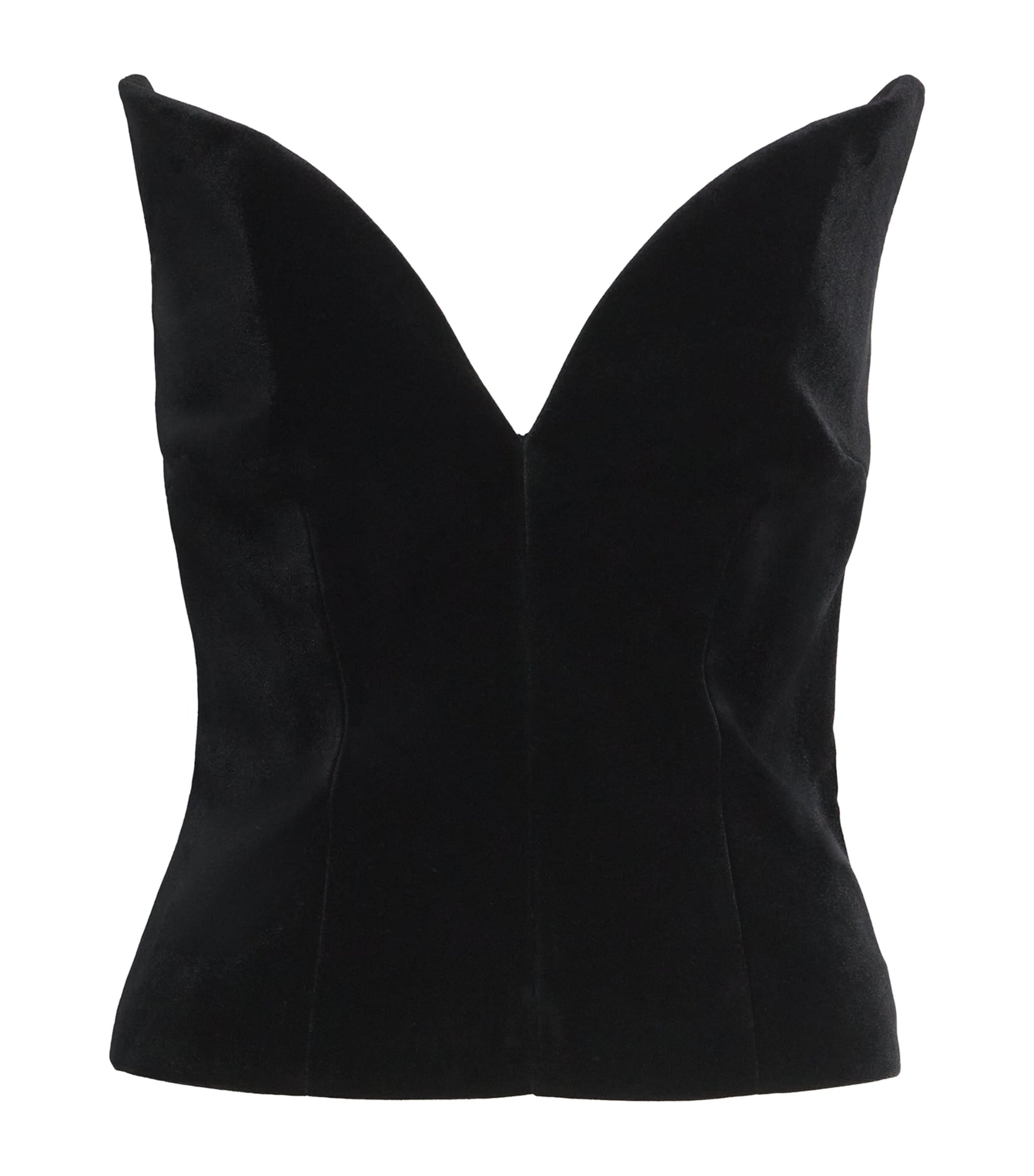 Roland Mouret Black Velvet Corset Top