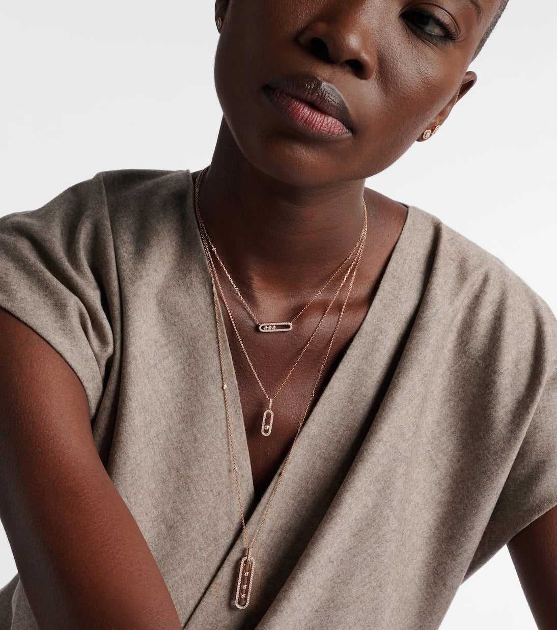Messika - Baby Move 18kt rose gold necklace with diamonds