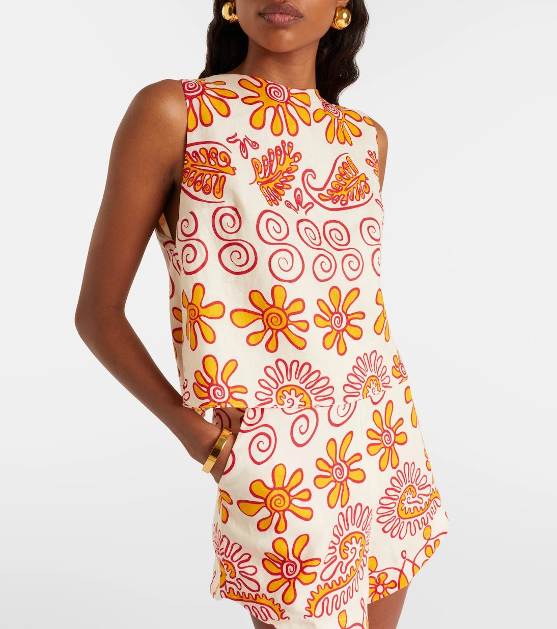 Cala de la Cruz - Avelino printed linen top