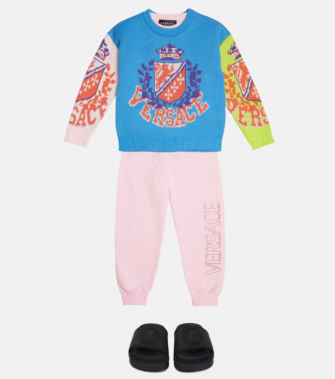 Versace Kids - Intarsia cotton sweater
