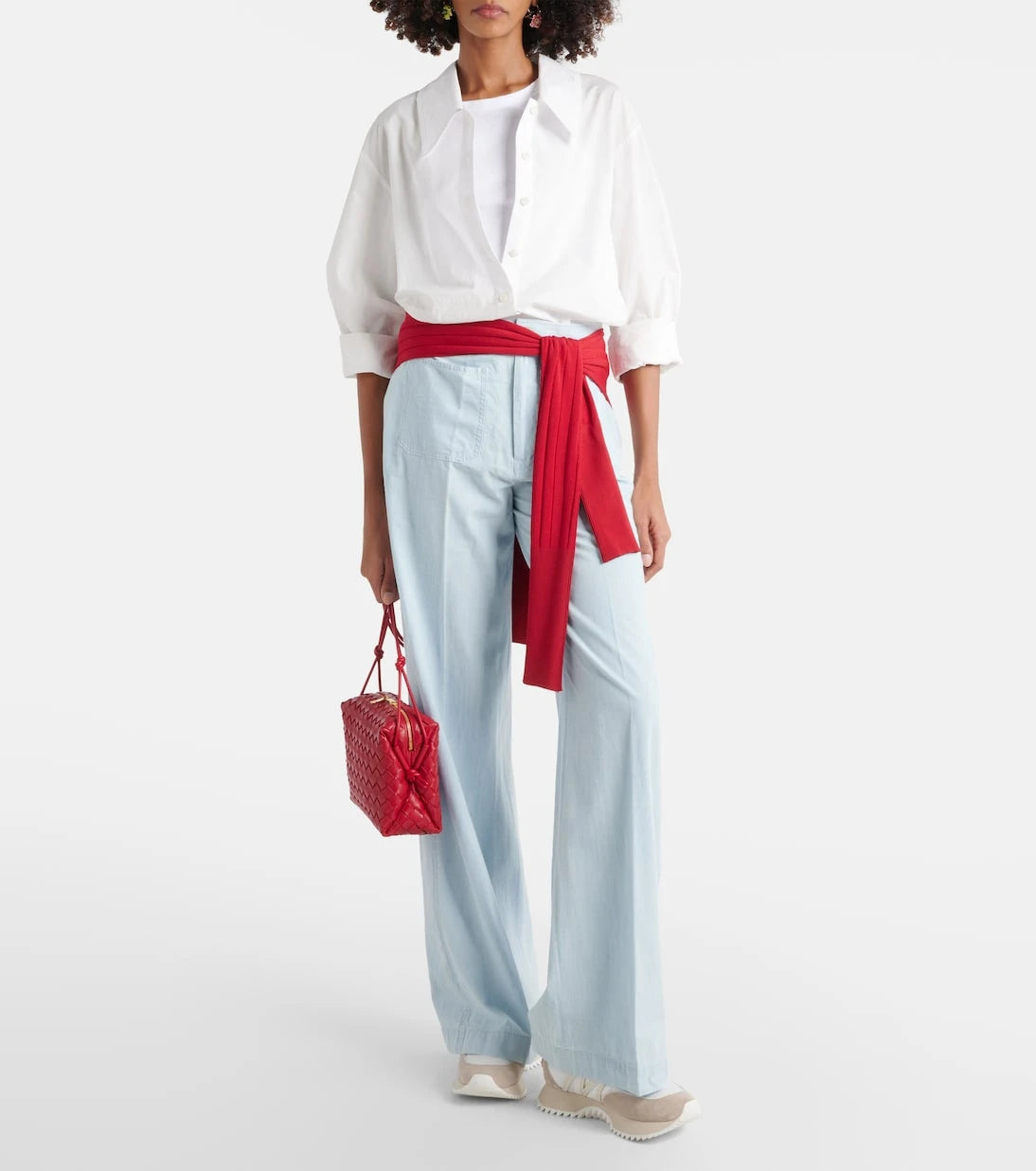 Polo Ralph Lauren - Cotton chambray wide-leg pants