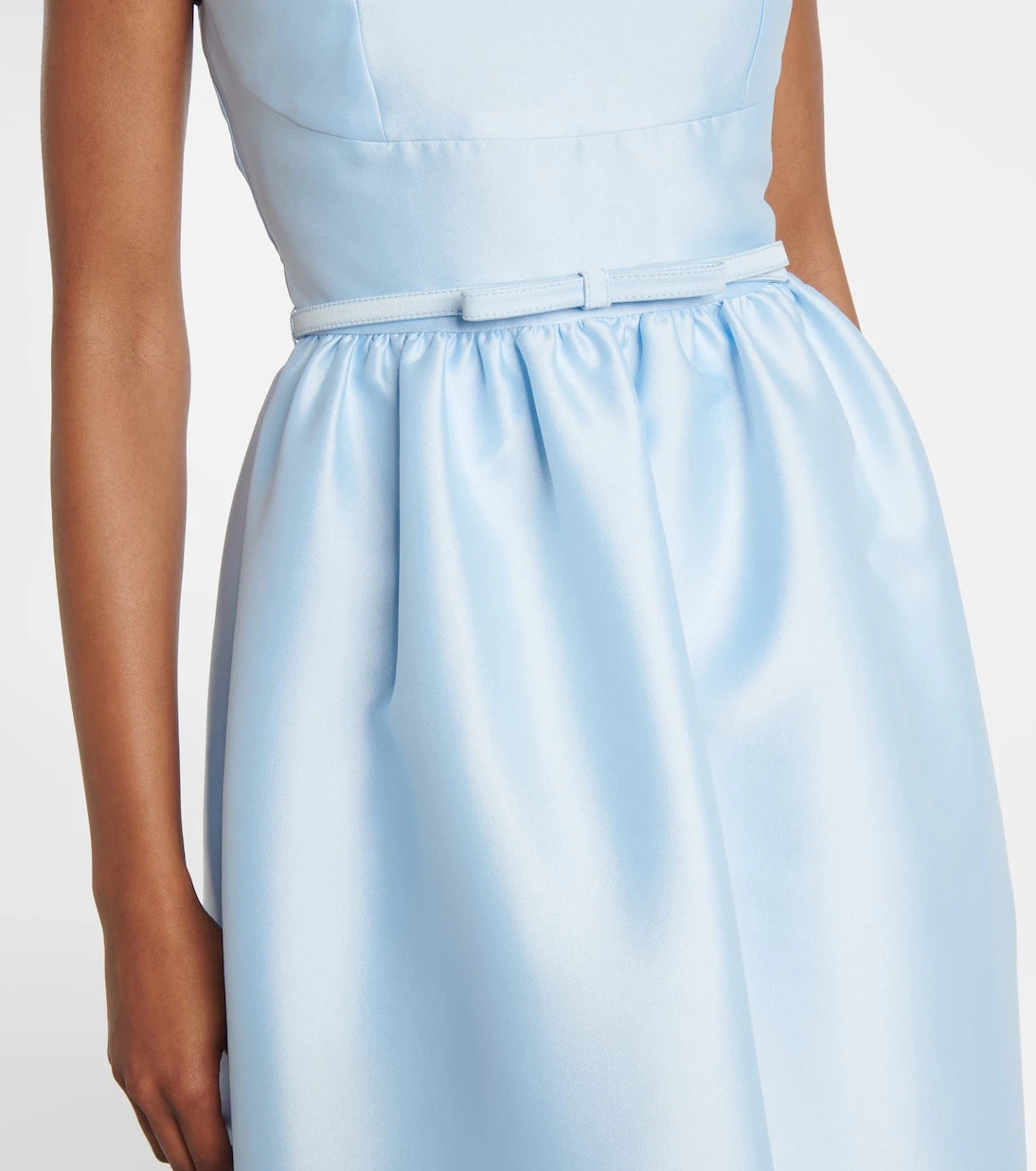 Self-Portrait - Belted satin midi dress