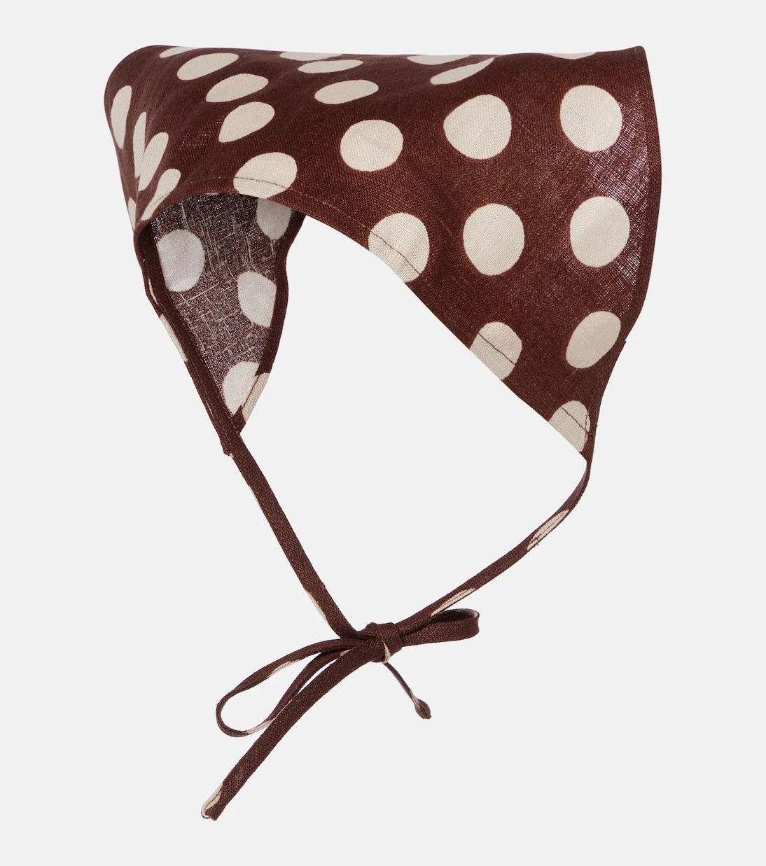 Faithfull - Simona polka-dot linen head scarf